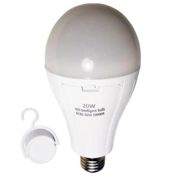 Лампочка с аккумулятором E27 2 x18650 20w / Энергосберегающая лампочка Led лампа