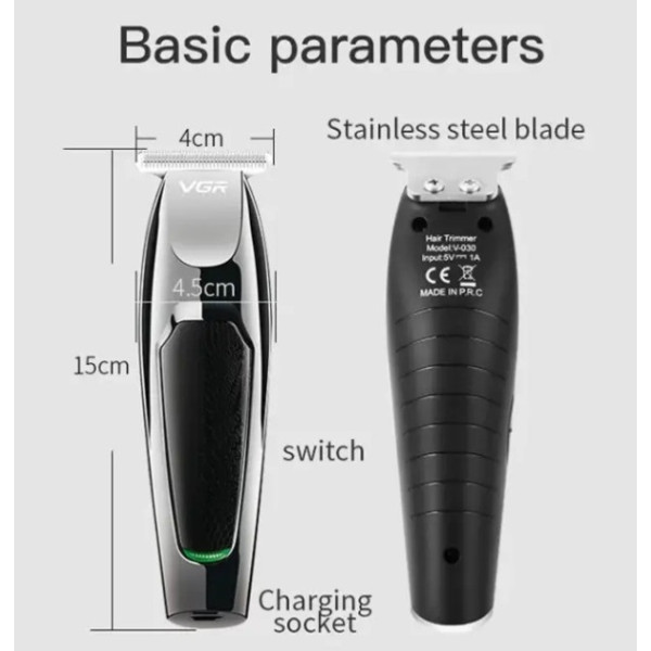 Машинка для стрижки аккумуляторная 5 в 1 VGR V 030 USB CHARGE Черная
