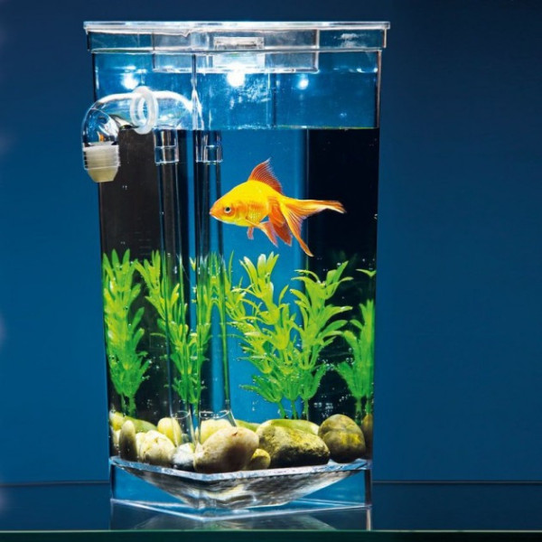 Аквариум для рыбок маленький My Fun Fish 7709 с системой самоочистки 2л