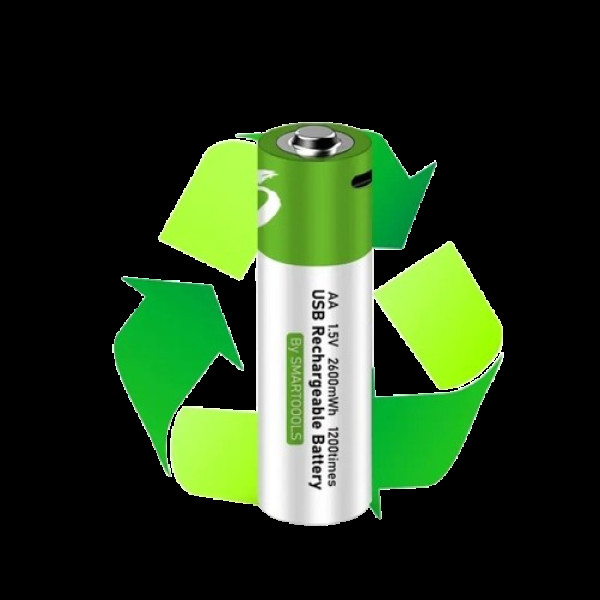 Батарейки AA Smartools USB Type-C 1.5V 2600mWh комплект 2 штуки