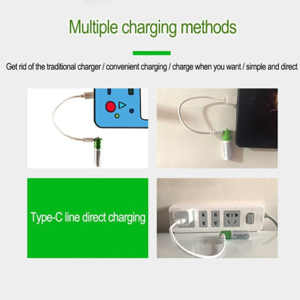 Батарейки AA Smartools USB Type-C 1.5V 2600mWh комплект 2 штуки