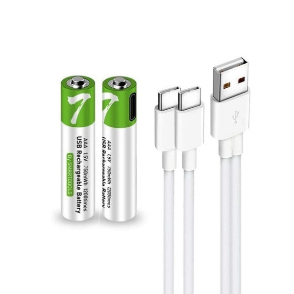 Батарейки AAA Smartools USB Type-C 1.5V 750mWh комплект 2 штуки