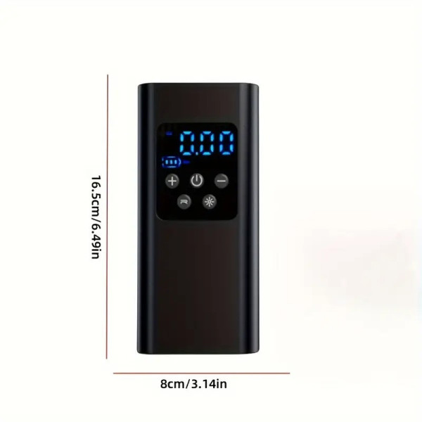 Автокомпрессор портативный от USB с LED дисплеем аккумуляторный 6000mAh