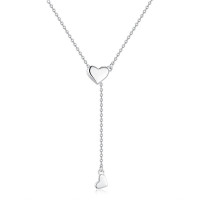 Серебряное колье Сердечко 925 проба с регулируемой длиной