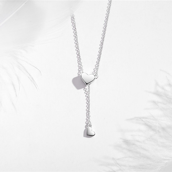 Серебряное колье Сердечко 925 проба с регулируемой длиной
