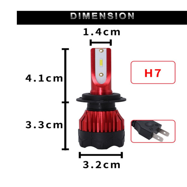 Комплект LED ламп H4 GT K5 10000лм 80Вт ближний и дальний свет 12В 24В