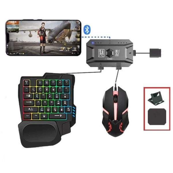 Комплект игровой X1 M1 для смартфонов и ПК Bluetooth клавиатура и мышь Black