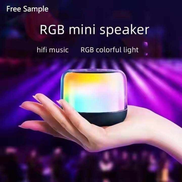 Колонка портативная мини S300 Bluetooth TWS 360° звук с подсветкой