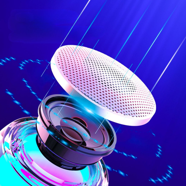 Колонка портативная мини S300 Bluetooth TWS 360° звук с подсветкой