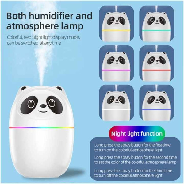 Ультразвуковой увлажнитель воздуха Panda Mist XS-168 детский LED подсветка Белый