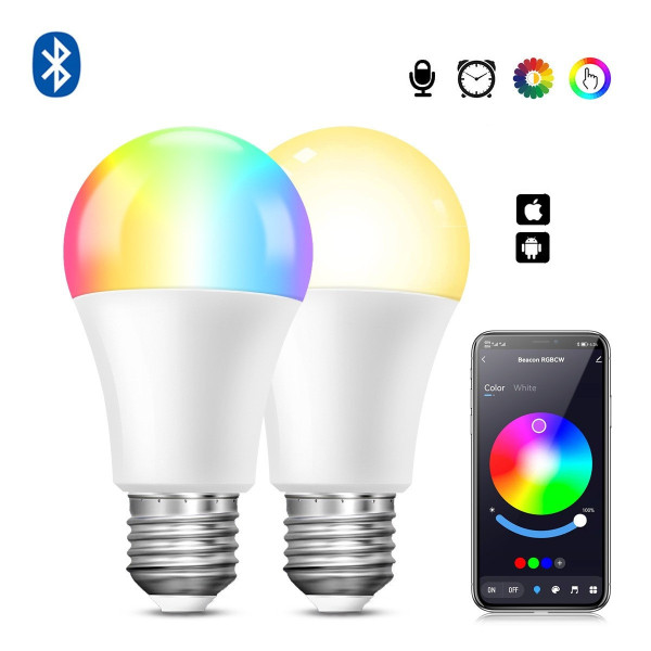 Лампочка умная Tuya E27 LED Bluetooth RGB Color & White