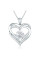 Ожерелье женское Heart кулон сердце из циркония Серебристый