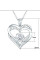 Ожерелье женское Heart кулон сердце из циркония Серебристый