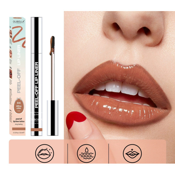 Помада подводка для губ матовый пилинг-гель Peel-Off Lip Liner оттенок 00 Red 02 Brown