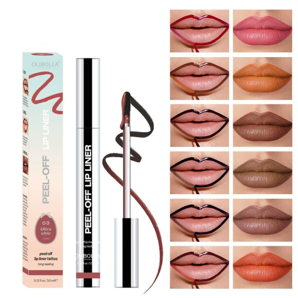 Помада подводка для губ матовый пилинг-гель Peel-Off Lip Liner оттенок 00 Red 02 Brown