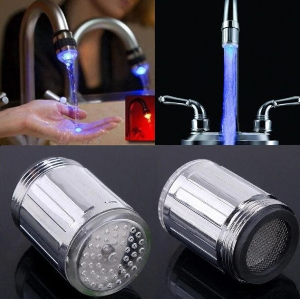 LED насадка на кран с подсветкой 3 цвета сенсор температуры воды