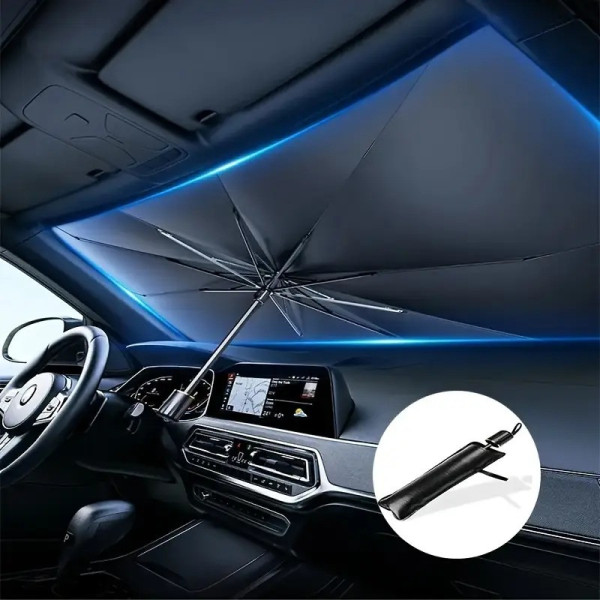 Солнцезащитная шторка зонт на лобовое стекло в авто Car Umbrellas Автомобильный козырек для защиты от солнца