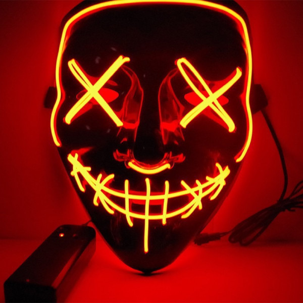 Неоновая маска Purge Mask Судная ночь ABC для карнавала
