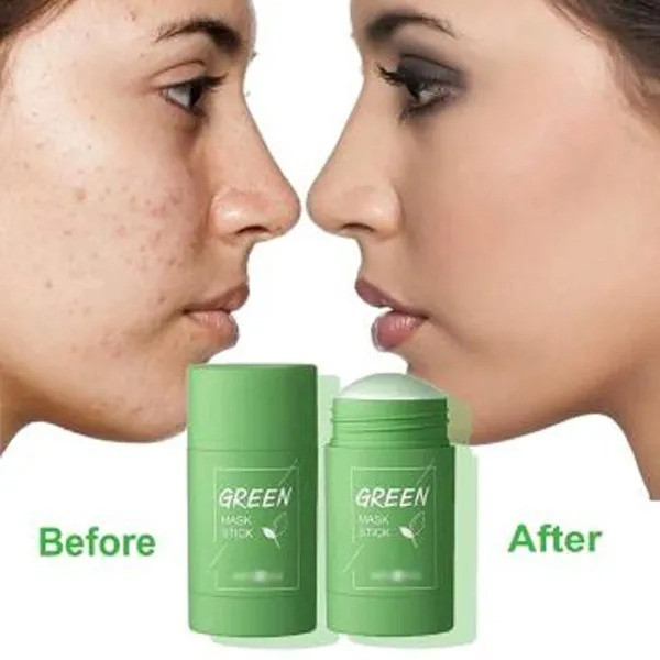 Очищающая маска стик для лица от черных точек и акне Green mask stick