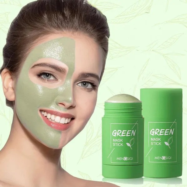 Очищающая маска стик для лица от черных точек и акне Green mask stick
