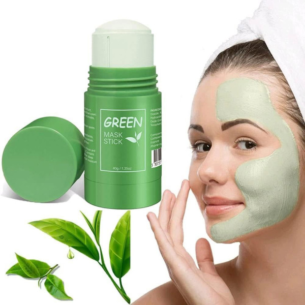 Очищающая маска стик для лица от черных точек и акне Green mask stick