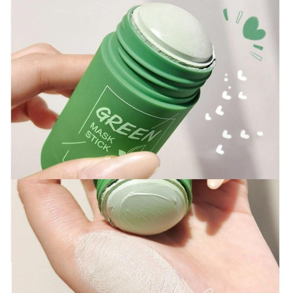 Очищающая маска стик для лица от черных точек и акне Green mask stick