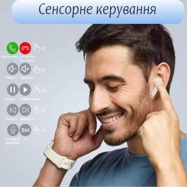 Беспроводные наушники Air31 XT16 Bluetooth 5.0 с ENC шумоподавлением, LED-дисплеем, 20 часов работы