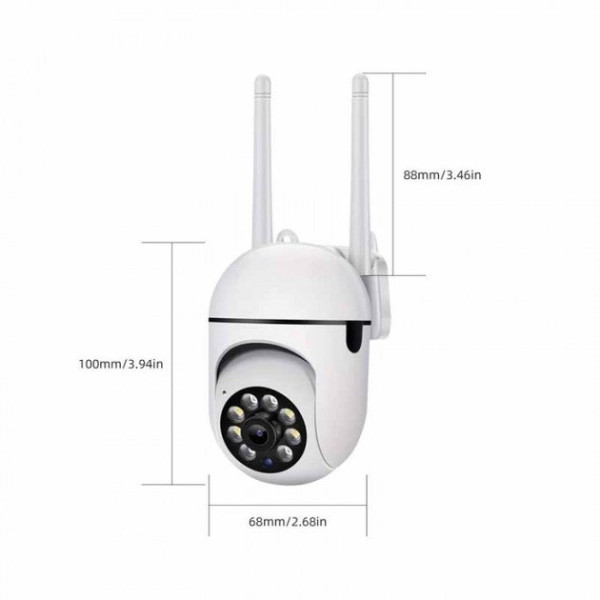 Уличная WiFi PTZ IP-камера A1 2Мп с поворотной головкой, ночным видением, App управлением
