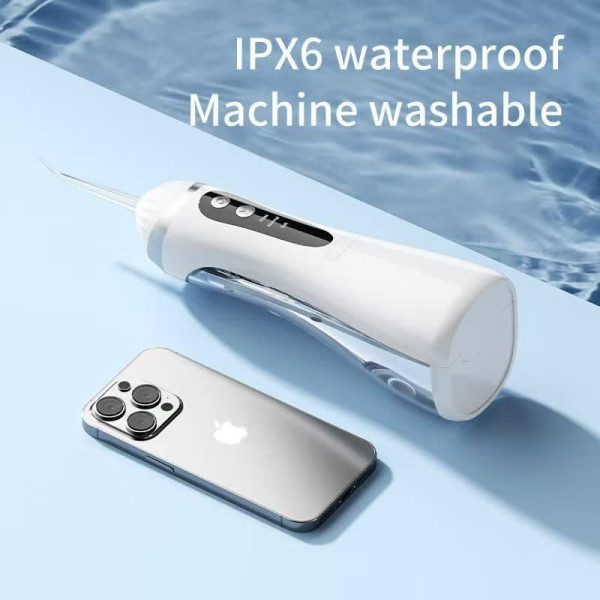Беспроводной аккумуляторный ирригатор для полости рта с USB-зарядкой, 4 насадки, 200 мл, водный ополаскиватель