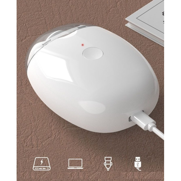Детская портативная электрическая пилка для ногтей с LED-подсветкой, USB зарядка, 3 скорости, безопасная и бес