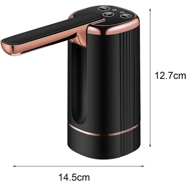 Электрический аккумуляторный насос-диспенсер для воды BRS 1200 мАч с USB Type-C зарядкой для бутылей 5/10/19 л