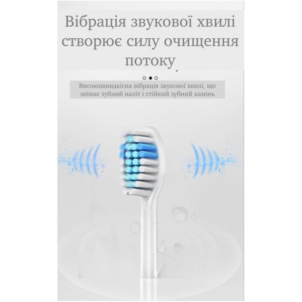 Звуковая электрическая зубная щетка с 6 режимами, мягкая щетина DuPont, 4 насадки, дорожный кейс