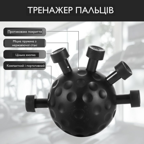 Эспандер-тренажер Zelart POWER WRIST для кистей и пальцев, шарообразный, 2 уровня сопротивления