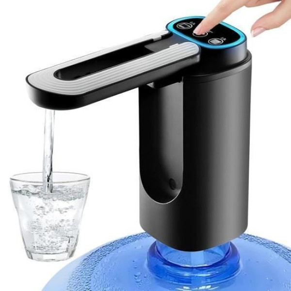 Портативная электрическая помпа Water Pump 600 мл с аккумулятором 1200 мАч и USB-зарядкой для бутылей до 19 л