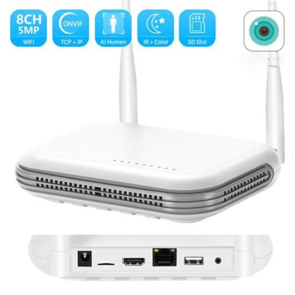 Wi-Fi видеорегистратор на 8 IP-камер с NVR, HDMI выходом и удалённым доступом, поддержка Full HD и 5 Мп