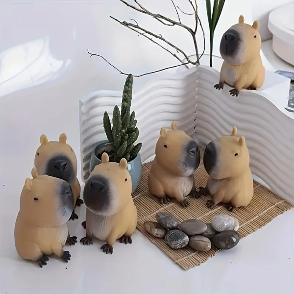 Сквиши-антистресс Капибара, мягкая игрушка из PU, 8,5 см, для детей и взрослых