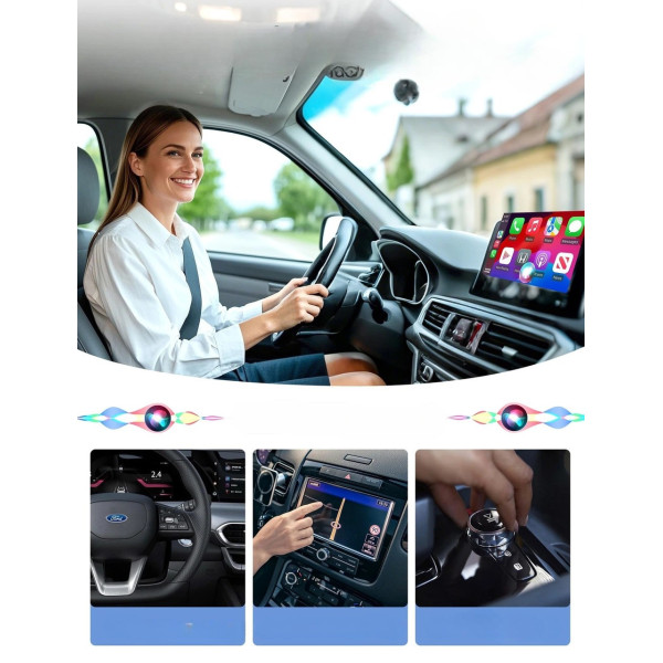 Беспроводной автоадаптер CarPlay/Android Auto с USB Type-C, plug & play, для iOS и Android