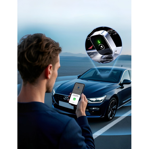 Беспроводной автоадаптер CarPlay/Android Auto с USB Type-C, plug & play, для iOS и Android