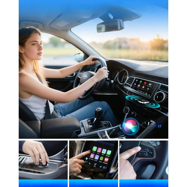 Беспроводной автоадаптер CarPlay/Android Auto с USB Type-C, plug & play, для iOS и Android