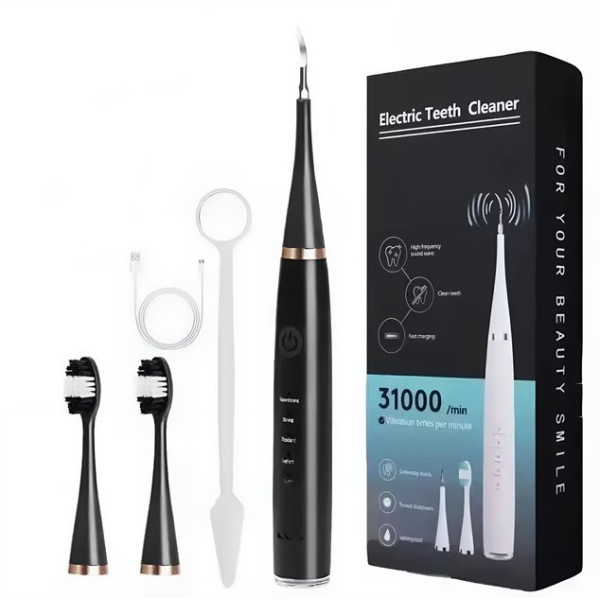 2в1 ультразвуковая зубная щётка-скалер Electric Sonic Dental Scaler с зеркалом и сменными насадками