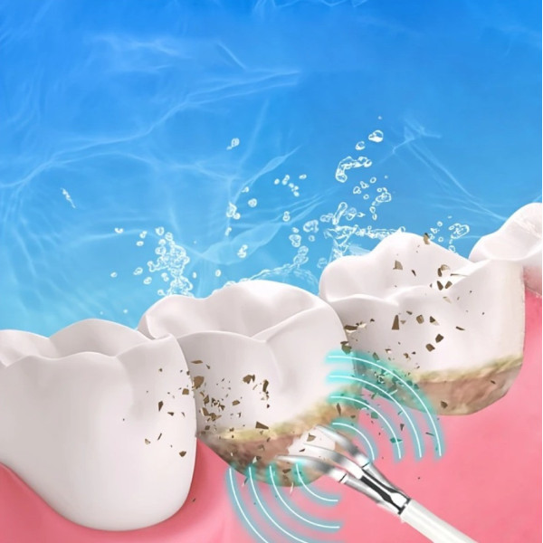 2в1 ультразвуковая зубная щётка-скалер Electric Sonic Dental Scaler с зеркалом и сменными насадками