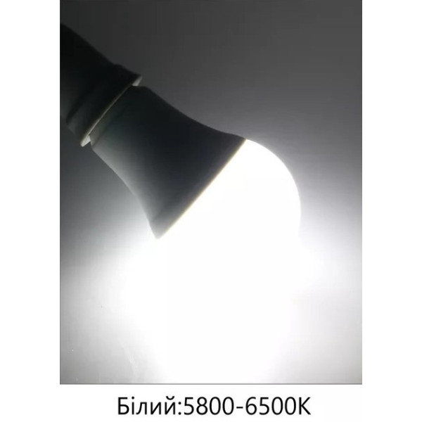 Светодиодная лампа с датчиком движения и освещенности 9Вт E27 220В холодный белый свет