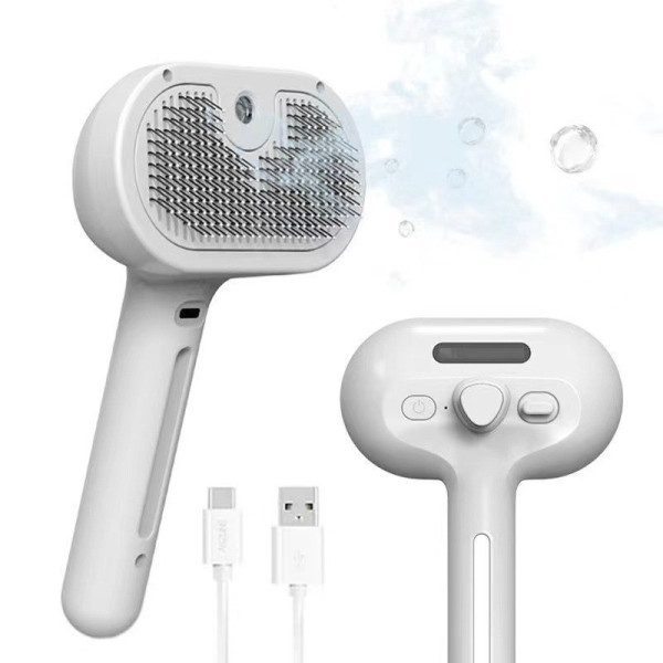 Паровая массажная щетка Zmaker для кошек и собак с распылителем и массажем, USB, портативная
