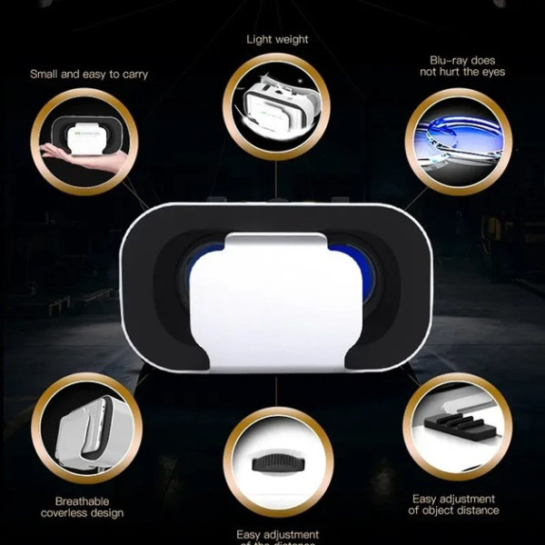 3D VR очки Shinecon SC-G05A с регулировкой линз и поддержкой смартфонов 4.7"–6.0"