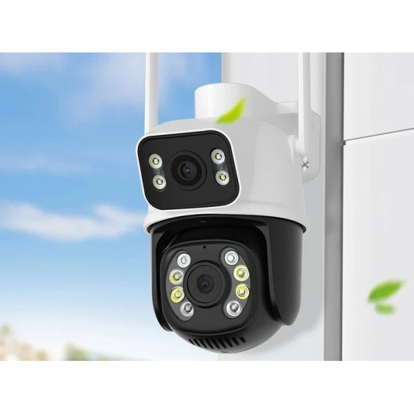 Уличная IP-камера A8BQ с LED подсветкой, двойными линзами и датчиком движения