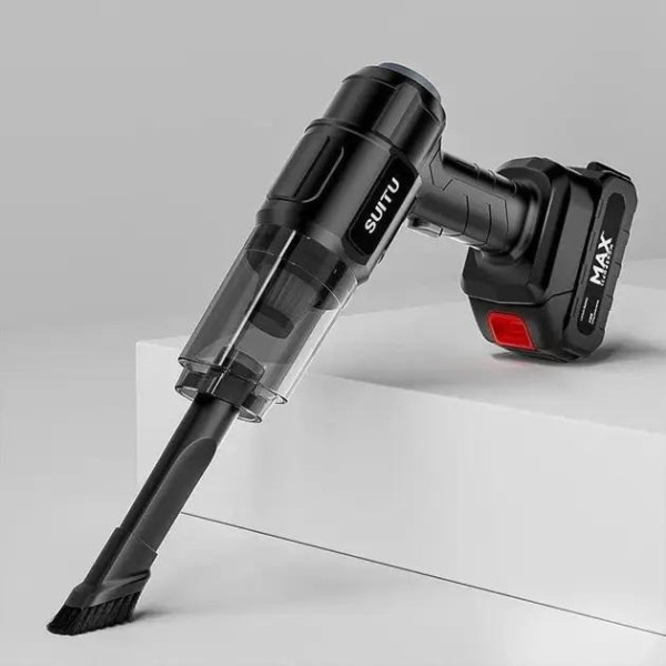 Автомобильный пылесос Vacuum Cleaner 9997, аккумуляторный, HEPA фильтр, 6 насадок, для дома и авто
