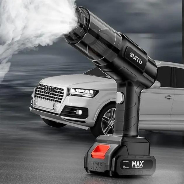 Автомобильный пылесос Vacuum Cleaner 9997, аккумуляторный, HEPA фильтр, 6 насадок, для дома и авто