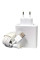 Сетевой блок питания 120W QC 3.0 USB Type-A с кабелем, быстрая зарядка, белый