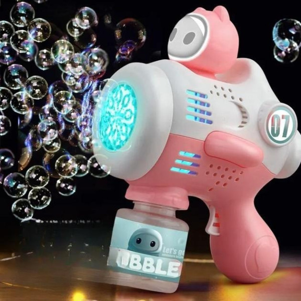 Автоматическая машинка для мыльных пузырей Bubble Maker с подсветкой и аккумулятором для детей