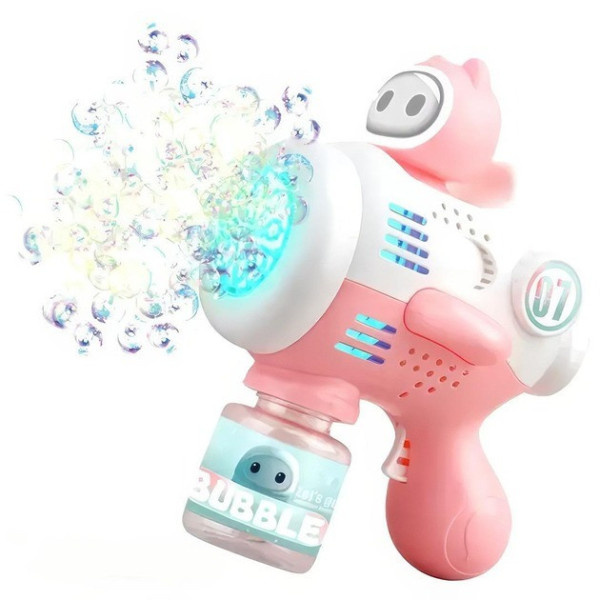 Автоматическая машинка для мыльных пузырей Bubble Maker с подсветкой и аккумулятором для детей